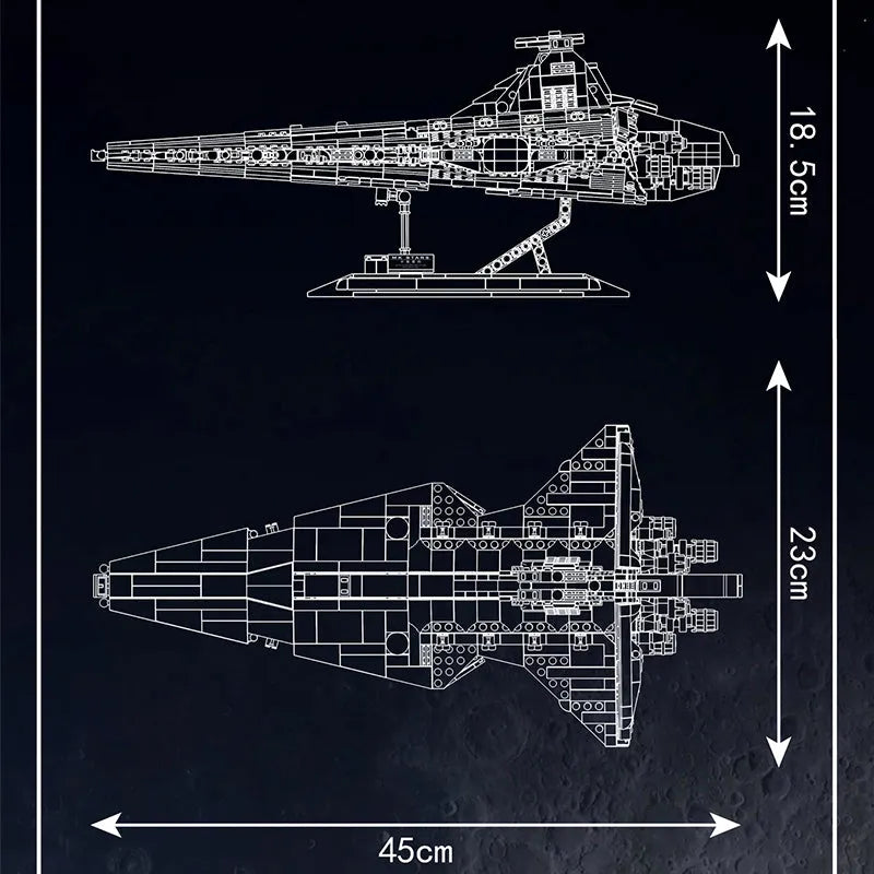 Building Blocks Star Wars MOC Republic Attack Cruiser Bricks Toy - 3