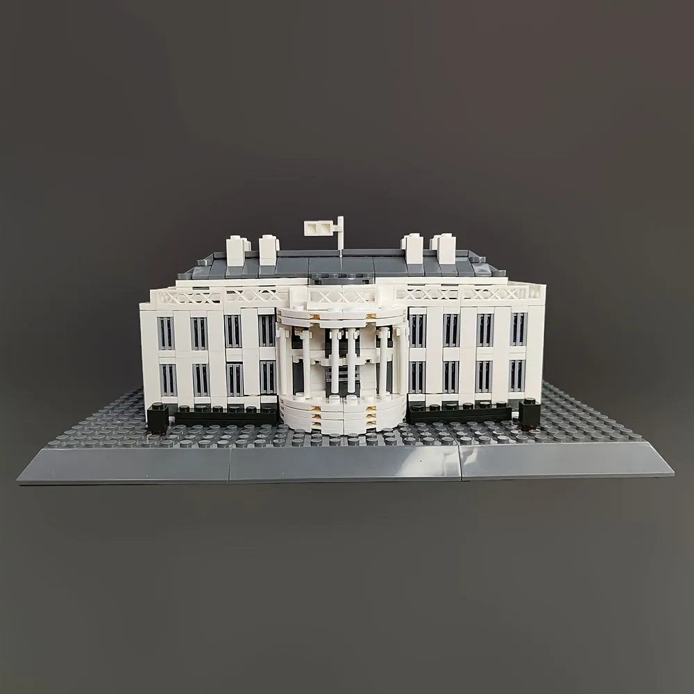 Building Blocks MOC Architecture 7018 White House Bricks Skyline Kids Toys - 11