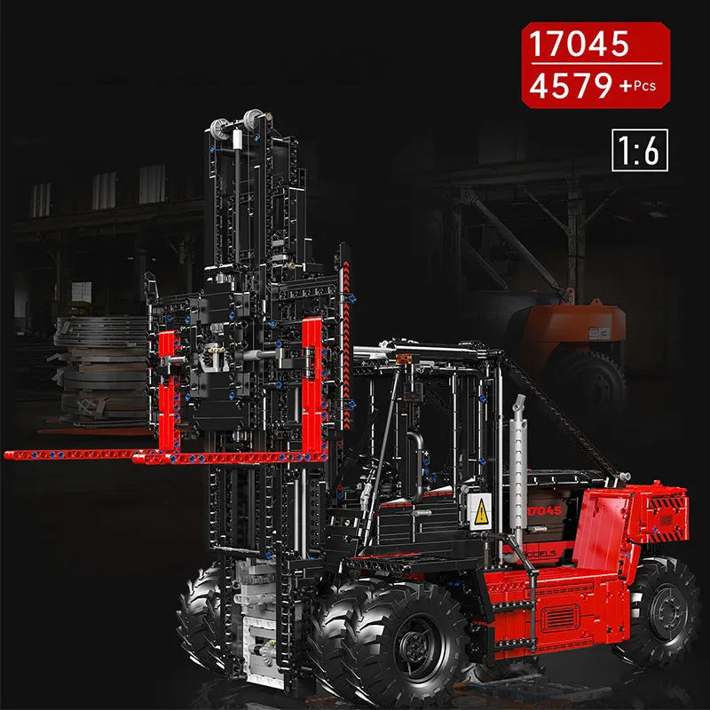 Building Blocks Tech Motorized Heavy Duty Forklift Truck Bricks Toy Construction Set Toys - 2