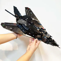 Thumbnail for Building Blocks Military MOC Stealth Aircraft F - 117A Nighthawk Bricks Toy - 9
