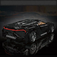 Thumbnail for Building Blocks MOC Motorized Bugatti La Voiture Noire Racing Car Bricks Toy - 6