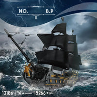 Thumbnail for Building Blocks Pirates of Caribbean MOC Black Pearl Ship Bricks Toy - 2
