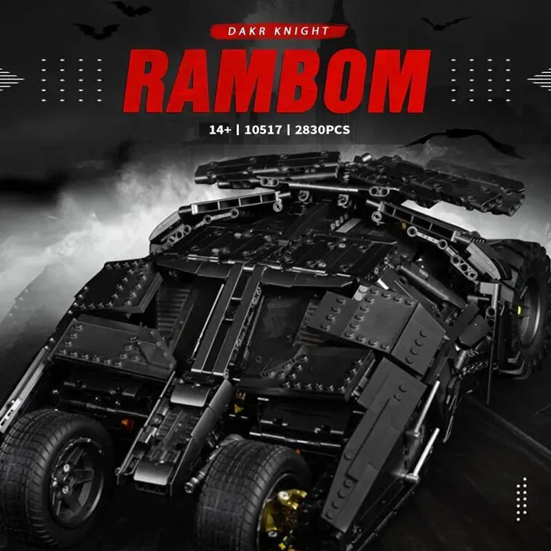 Building Blocks Motorized MOC Tech Dark Knight Rambom Car Bricks Toys - 1