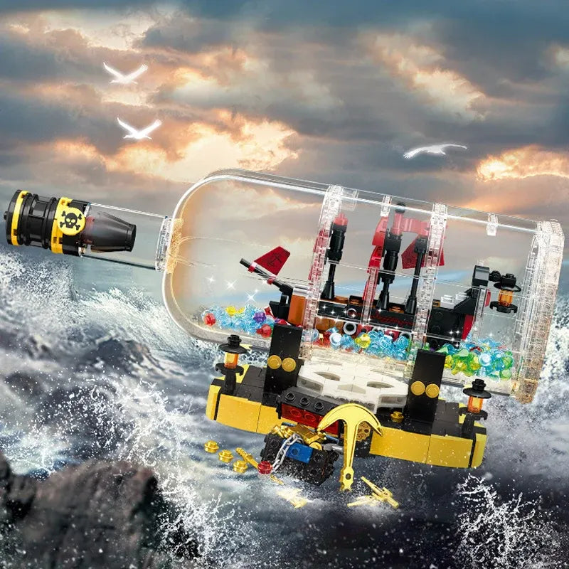 Building Blocks Creator Expert Ideas Ship In A Bottle Bricks Toy Construction Set Toys - 4