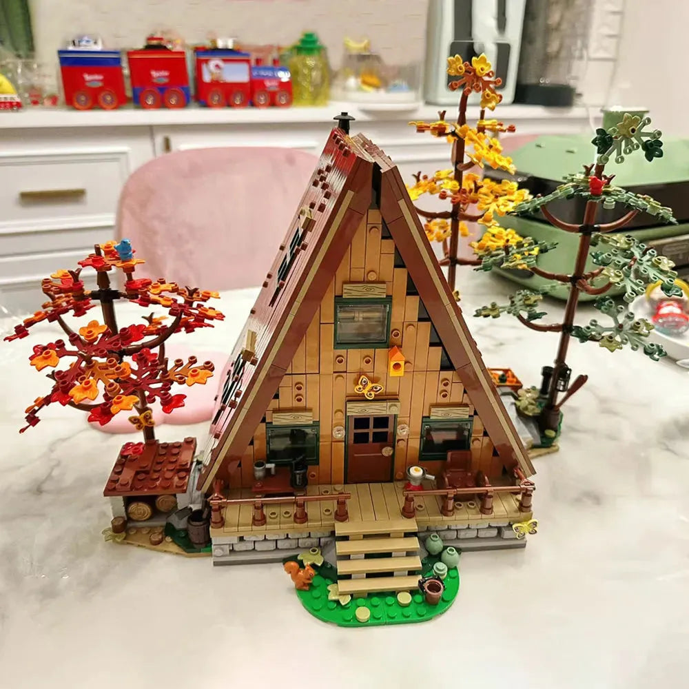 Building Blocks Expert Ideas A Frame Cabin Bricks Toy Construction Set Toys - 3