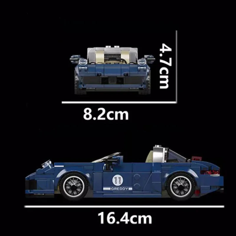 Building Blocks Tech Mini Porsche 911 Targa Speed Champions Bricks Toy Construction Set Toys - 6