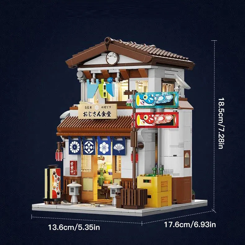Building Blocks Creator Expert MOC Japanese Style Canteen Bricks Toy - 3