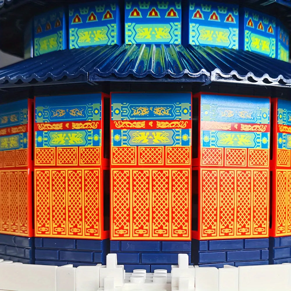 Building Blocks MOC Architecture Temple Of Heaven Bricks Toy - 7