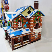 Thumbnail for Building Blocks Creator Expert MOC City Christmas House Bricks Toy - 4