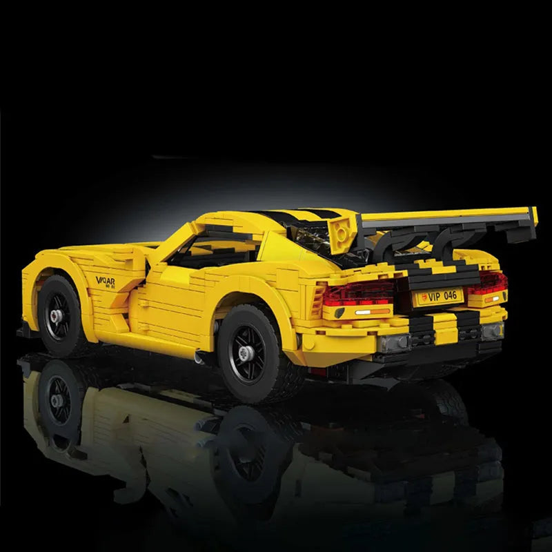 Building Blocks Tech MOC Dodge Viper Racing Sports Car Bricks Toy - 3
