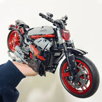 Thumbnail for Building Blocks MOC Super Speed 1260S Racing Motorcycle Bricks Kids Toy Construction Set Toys - 13