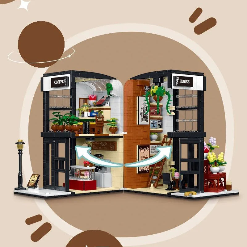 Building Blocks Creator Expert City Flower Coffee House Bricks Toy Construction Set Toys - 4