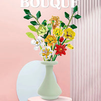 Thumbnail for Building Blocks Creator Expert Ideas MOC Flower Bouquet Bricks Toy Construction Set Toys - 3