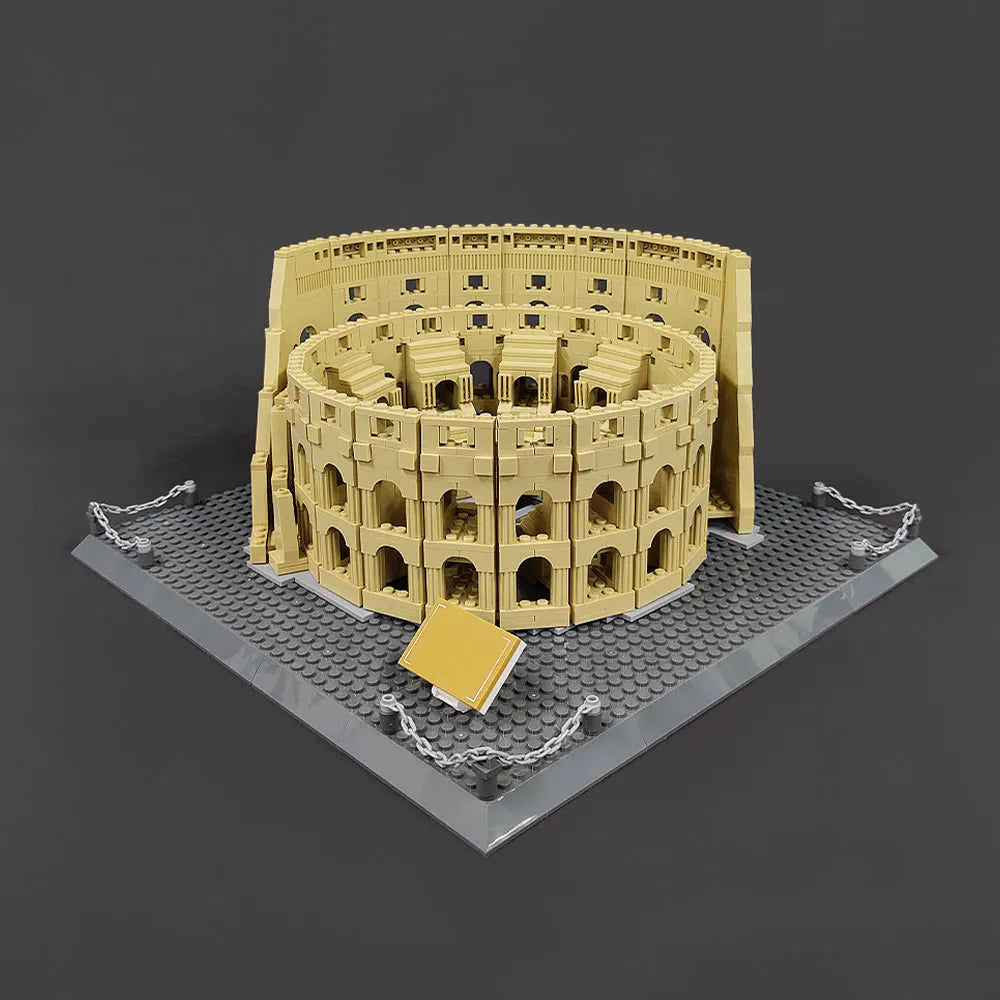 Building Blocks MOC Architecture Italy Rome Colosseum Bricks Toy - 1
