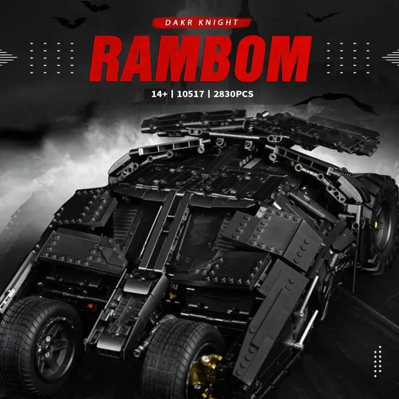 Building Blocks Technic Dark Knight MOC Rambom Car Bricks Toys - 2