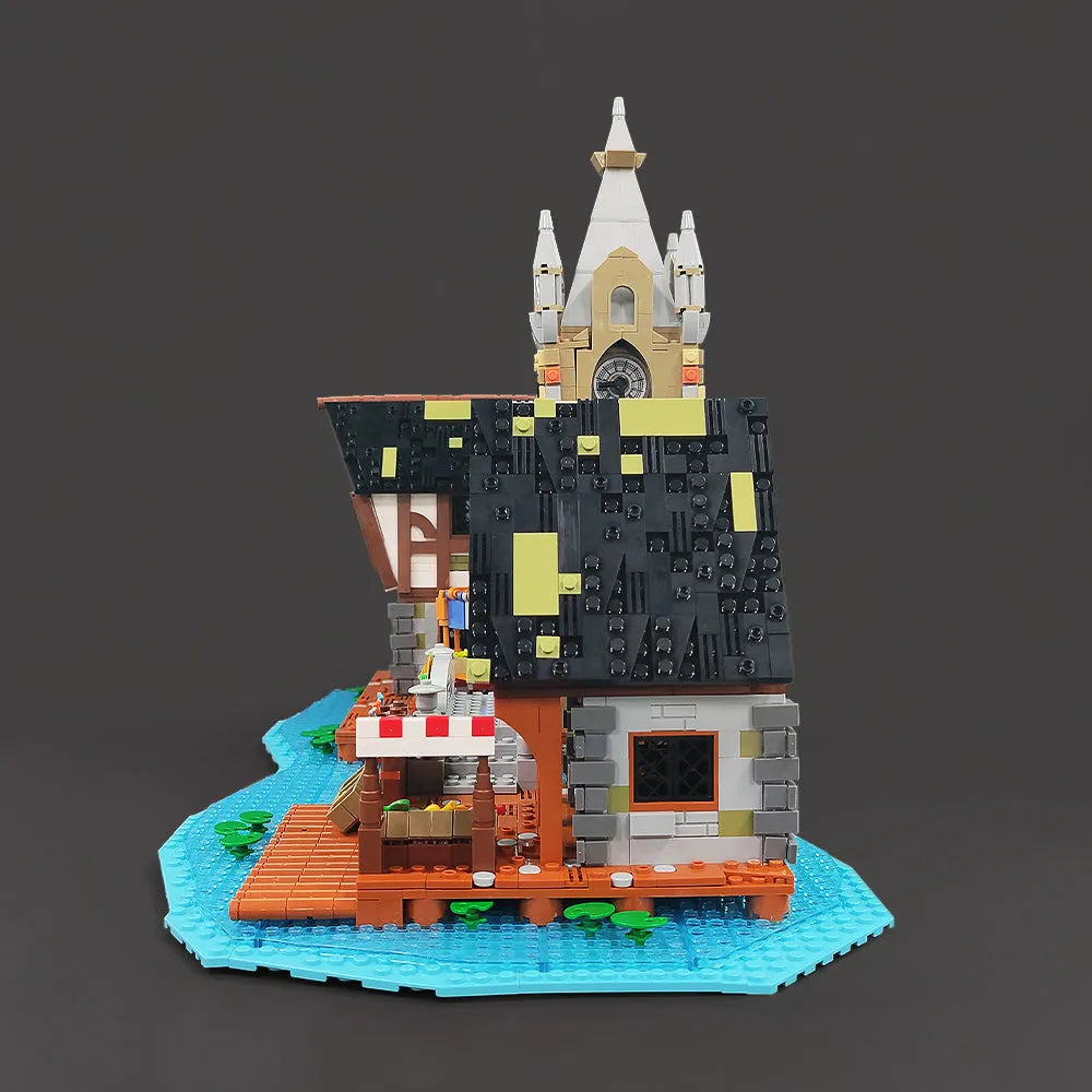 Building Blocks Creator Expert MOC Medieval Town Market Bricks Toys Construction Set Toys - 2