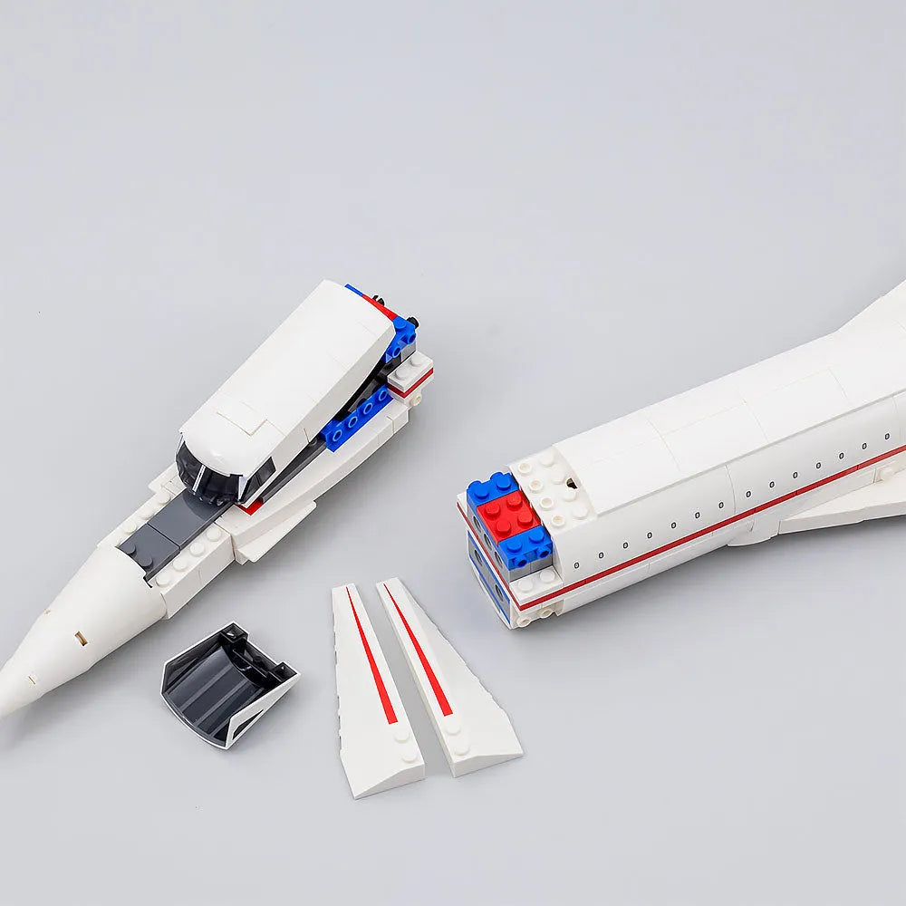 Building Blocks Tech Creator Expert MOC Concorde Bricks Toy - 2
