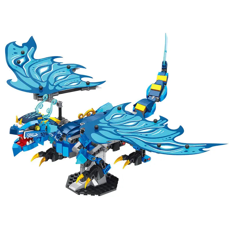 Building Blocks Creator Ideas Movie MOC Water Dragon Bricks Toy Construction Set Toys - 1