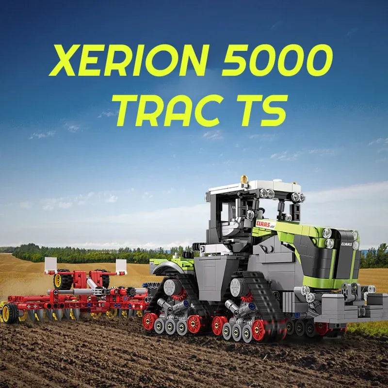Building Blocks Tech MOC Motorized Xerion 5000 Tractor TS Bricks Toy - 2
