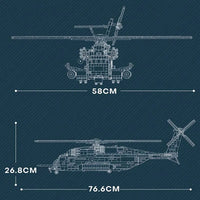 Thumbnail for Building Blocks Military CH-53 Transport Helicopter Bricks Toy - 4