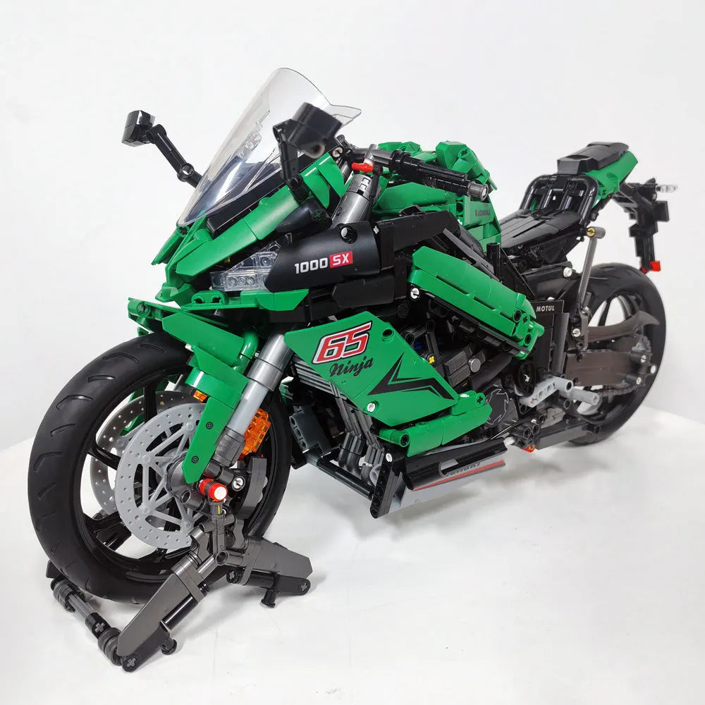 Building Blocks Tech MOC Kawasaki NINJA 1000SX Motorcycle Bricks Toy Construction Set Toys - 2
