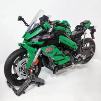 Thumbnail for Building Blocks Tech MOC Kawasaki NINJA 1000SX Motorcycle Bricks Toy - 2