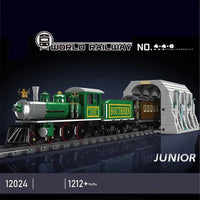 Thumbnail for Building Blocks Tech RC 4-4-0 Steam Locomotive RC Train Bricks Toy Construction Set Toys - 2