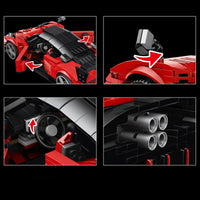 Thumbnail for Building Blocks Tech MOC Supercar Pagani Zonda R Racing Car Bricks Toy - 5
