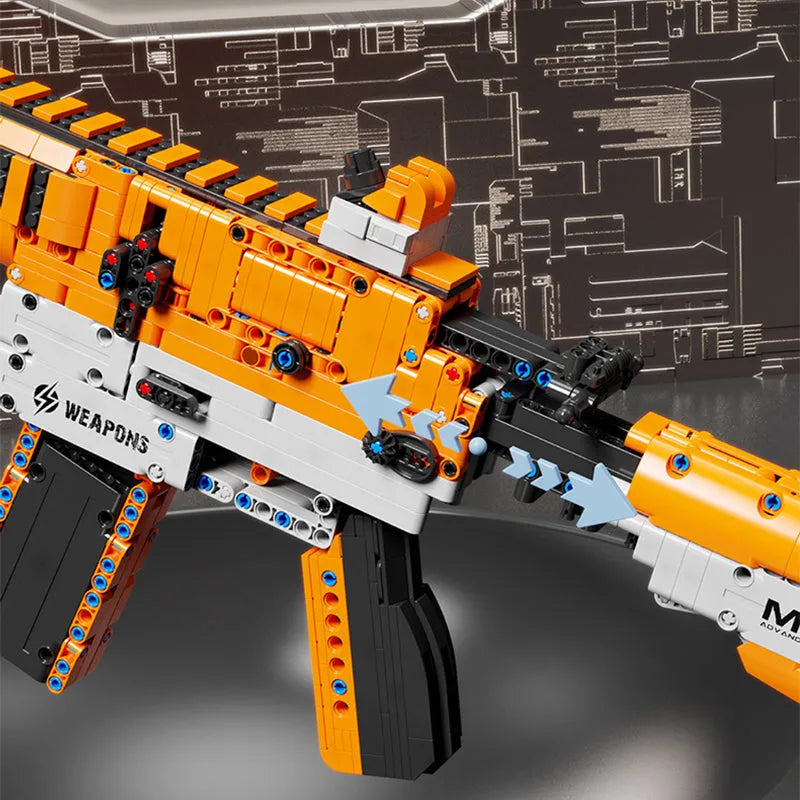 Building Blocks Military Weapon MOC M4-16 Submachine Gun Bricks Toy Construction Set Toys - 2