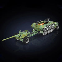 Thumbnail for Building Blocks Military Motorized Semi Tracked Armored Vehicle Bricks Toy - 6