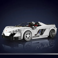 Thumbnail for Building Blocks Tech Mini McLaren 650S Speed Champions Racers Bricks Toy Construction Set Toys - 1