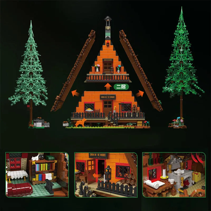 Building Blocks Creator Expert MOC Cabin In The Woods Bricks Toy - 3