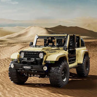 Thumbnail for Building Blocks Tech MOC RC Jeep Wrangler SUV Car Bricks Toy Construction Set Toys - 4