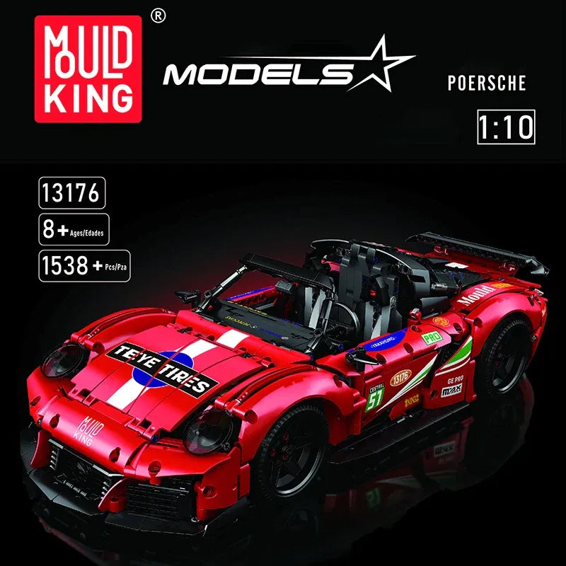 Building Blocks Tech MOC Motorized Porsche 911 Super Car Bricks Toy - 2