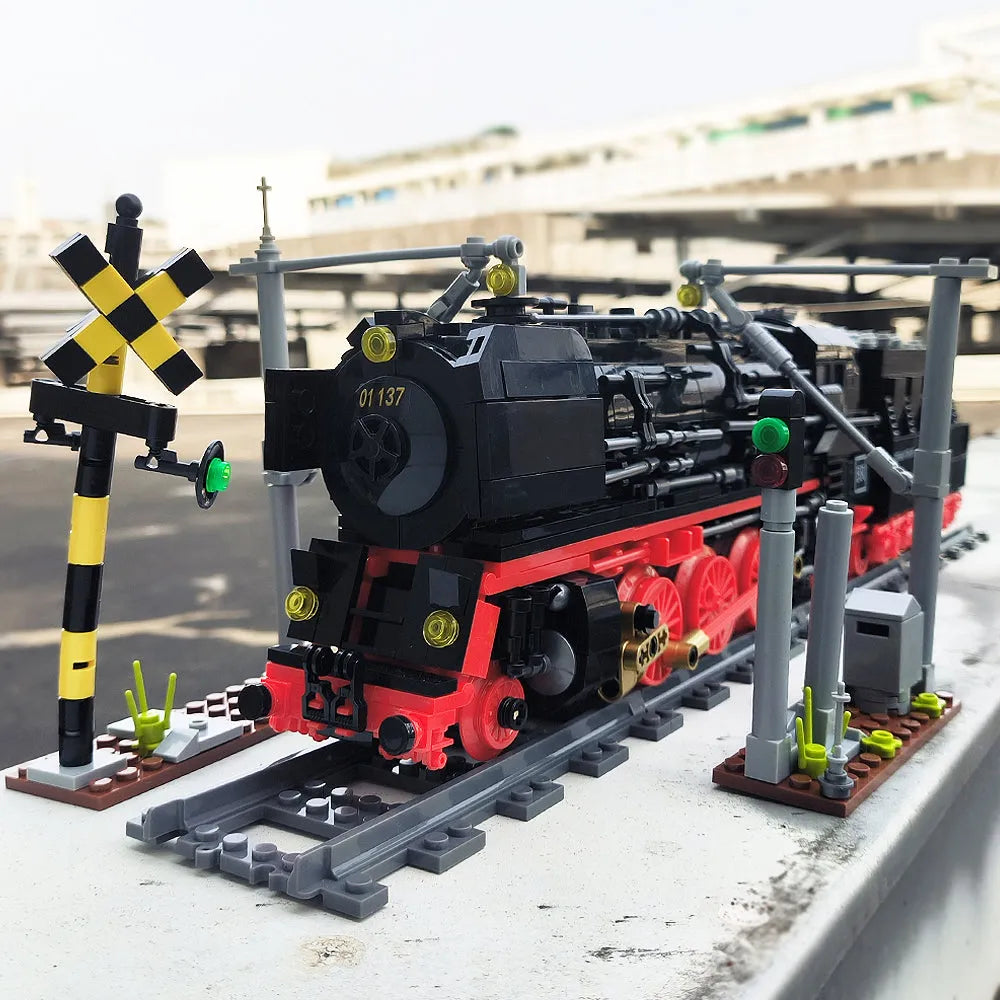 Building Blocks Tech MOC City BR01 Simulation Train Bricks Toy Construction Set Toys - 5