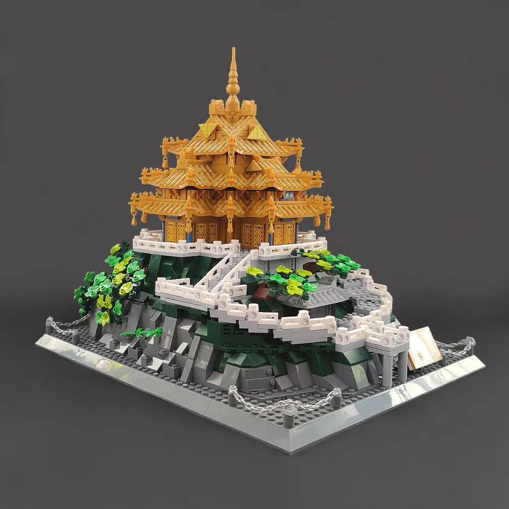 Building Blocks Architecture Famous China LAOJUN Mountain Bricks Toy - 1
