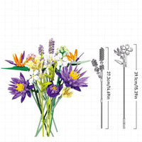 Thumbnail for Building Blocks Creator Expert Ideas Tropical Flower Bouquet Bricks Toy Construction Set Toys - 3