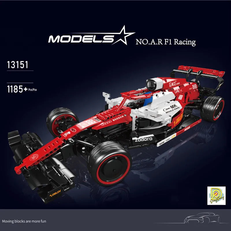 Building Blocks Tech Motorized MOC F1 Arrow Racing Car Bricks Toy - 2