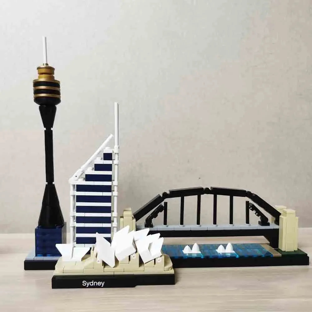 Building Blocks Architecture MOC Sydney Skyline Bricks Toy - 3