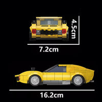 Thumbnail for Building Blocks Tech Mini Lambo Miura Speed Champions Racers Bricks Toy - 6