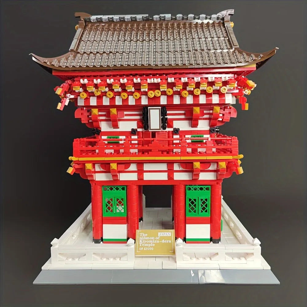 Building Blocks MOC Architecture Japanese City Temple Bricks Toys - 2