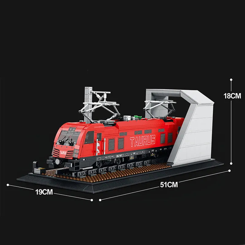 Building Blocks Tech Taurus European Electric Passenger Train Bricks Toy Construction Set Toys - 5