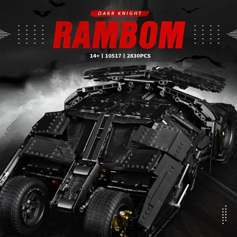 Building Blocks Motorized MOC Tech Dark Knight Rambom Car Bricks Toys Construction Set Toys - 9