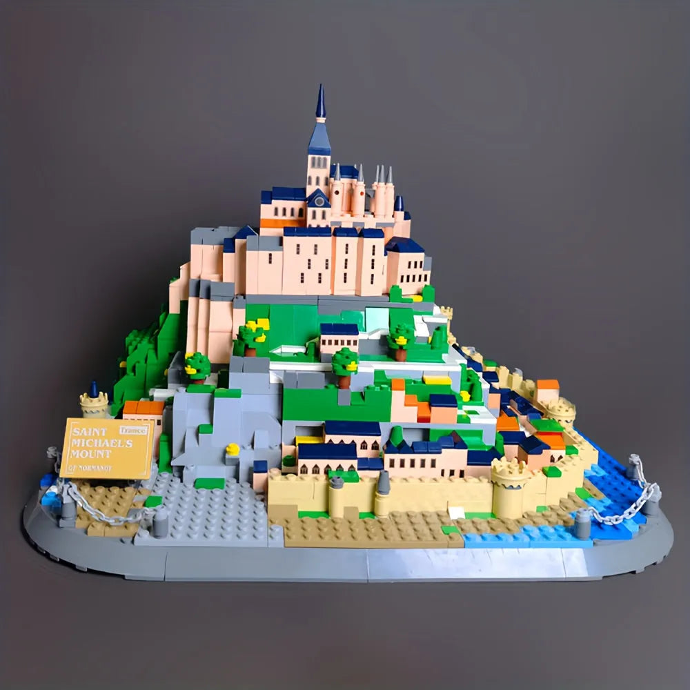 Building Blocks Architecture MOC Famous Saint Michel Mount Bricks Toy - 3