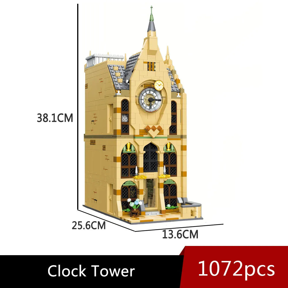 Building Blocks Harry Potter MOC Hogwarts Magic Clock Tower Bricks Toy - 2