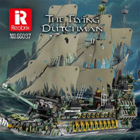 Thumbnail for Building Blocks Pirates Of Caribbean MOC Flying Dutchman Ship Bricks Toy - 6