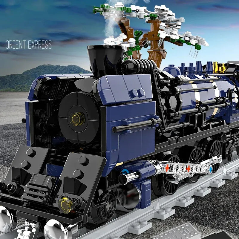 Motorized Oriental Express Simulation Train Building Blocks