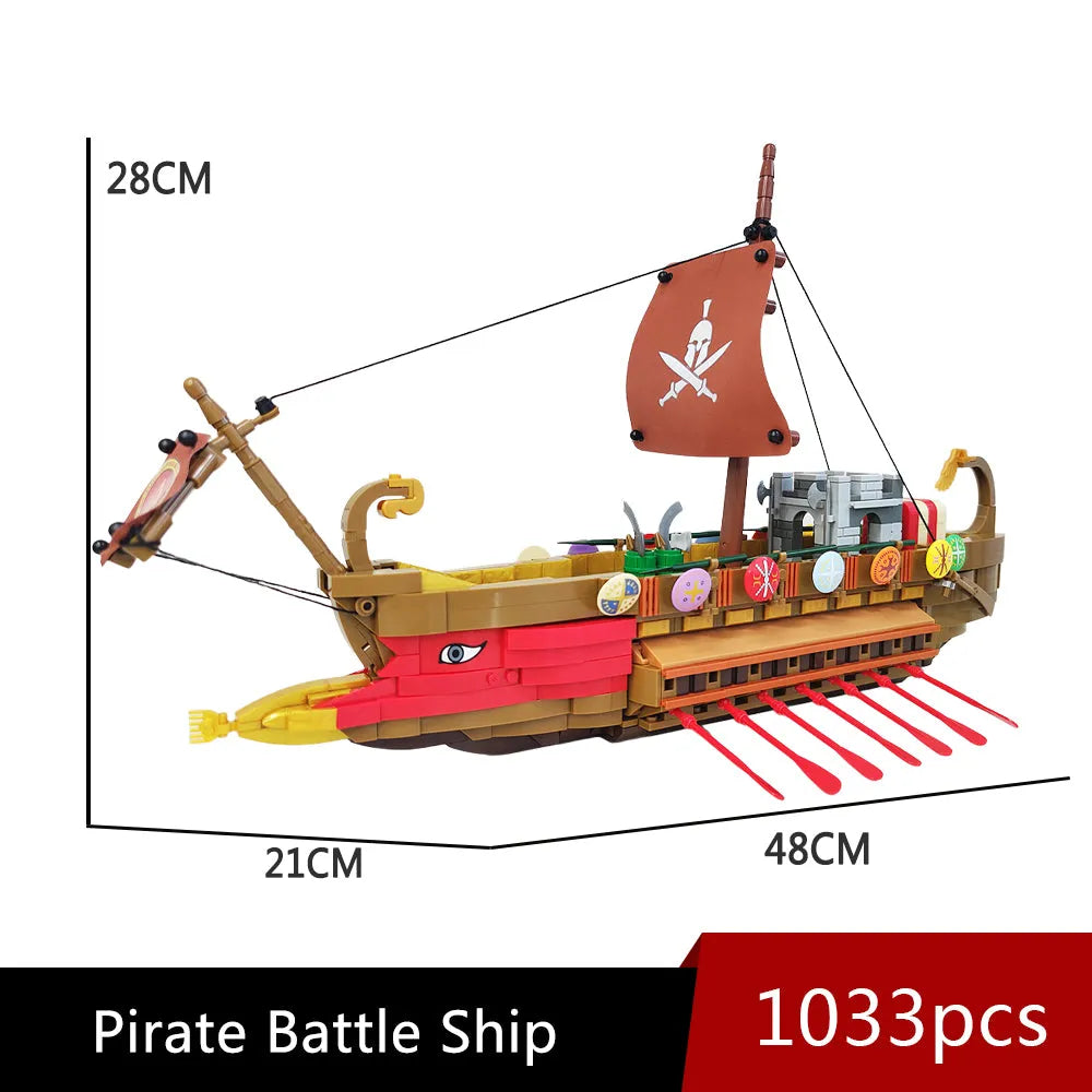 Building Blocks Creator Experts Boat MOC The Spartan Ship Bricks Toys Construction Set Toys - 1