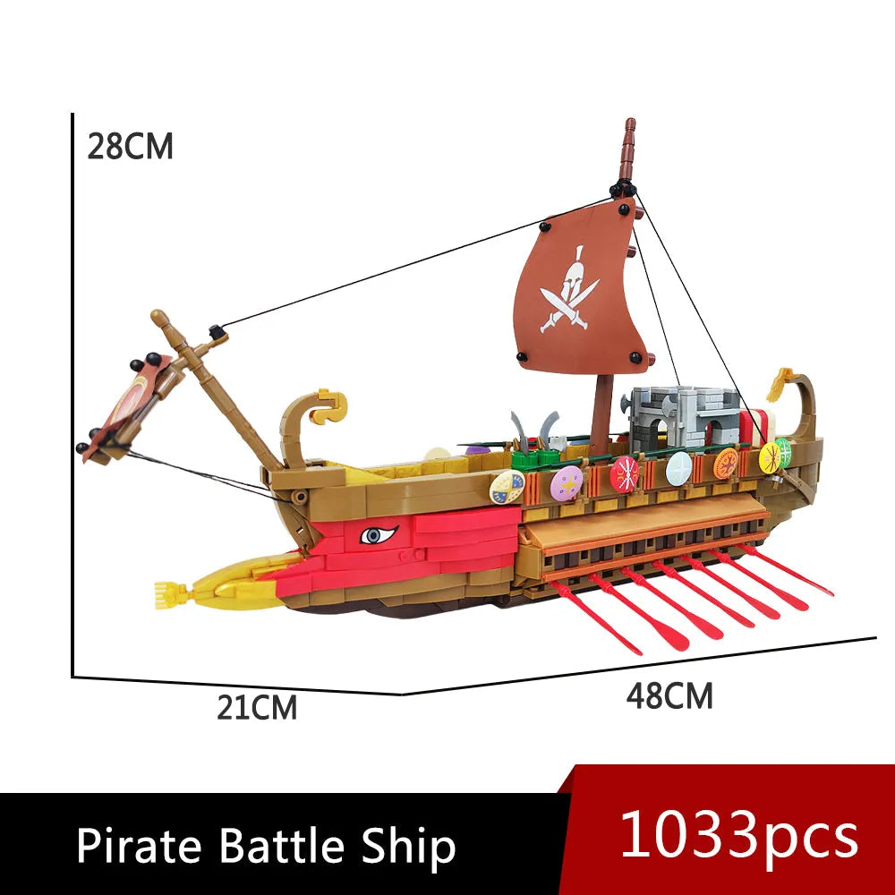 Building Blocks Creator Experts Boat MOC The Spartan Ship Bricks Toys - 1