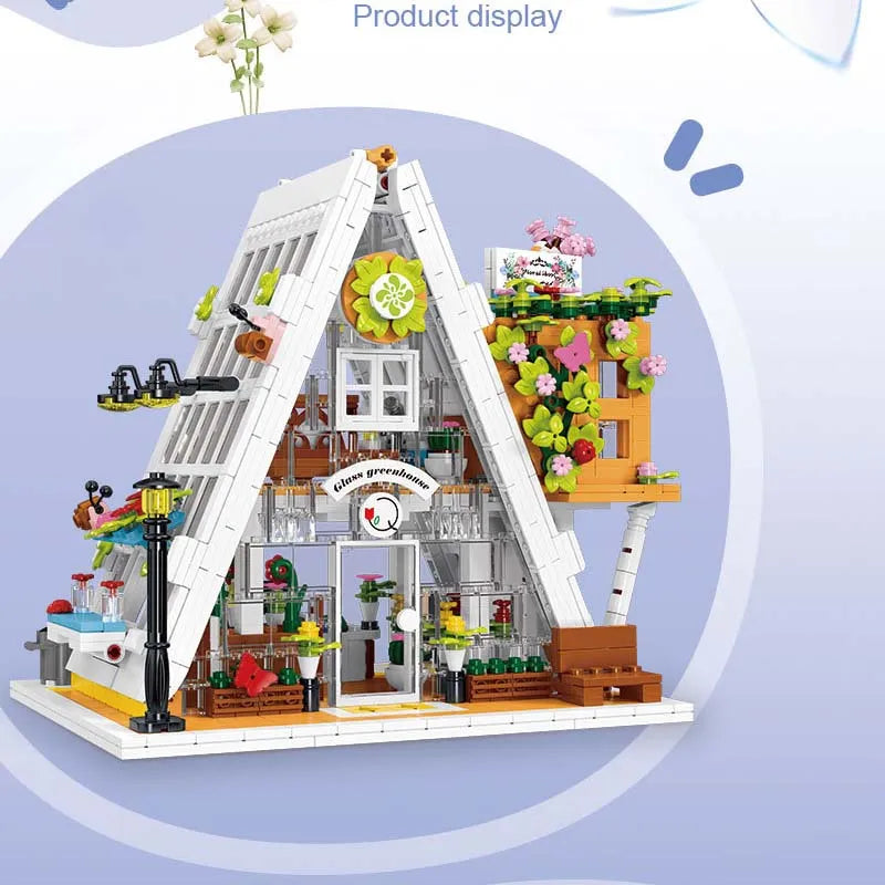 Building Blocks Creator Expert MOC City Flower Shop Bricks Toy - 3